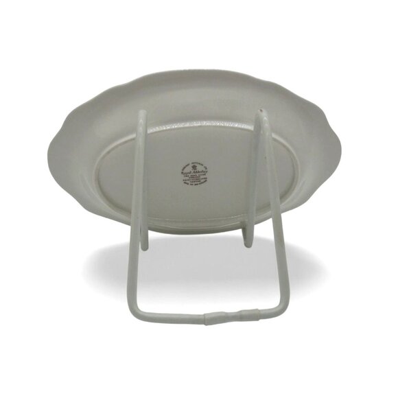 ROYAL ADDERLEY Newfoundland Oval Dish with Tartan Pattern and Gold Trim, Vintage - Picture 9 of 12